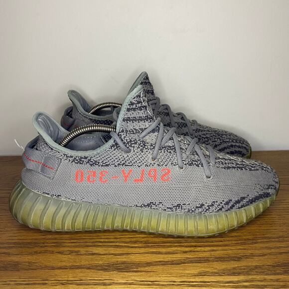 Adidas Yeezy Boost 350 V2 Low Beluga 2.0 Orange/Gray Sneakers AH2203 Mens 10.5 - Picture 1 of 9